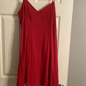 Divided H&M Burgundy Spaghetti Adjustable Strap Dress with Tie Back